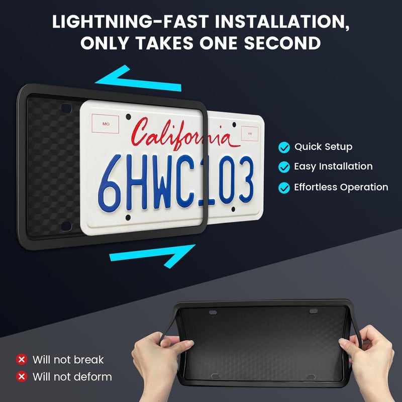 Podestaa License Plate Frame for BMW & Mini Cooper Models, Rear License Plate Cover Holder Bracket for BMW 528i 328i 535i 335i 325i X1 X2 X3 X4 X5 X6 X7 Series - Bumper Trunk Mount Car Accessories - Image 4